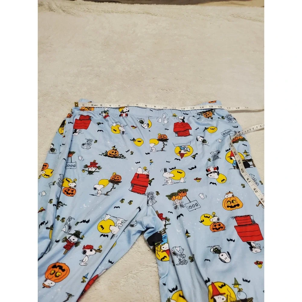 Beauty Sleep Social x Peanuts Snoopy Pumpkin Halloween Pajama Top‎ Pants Set XL